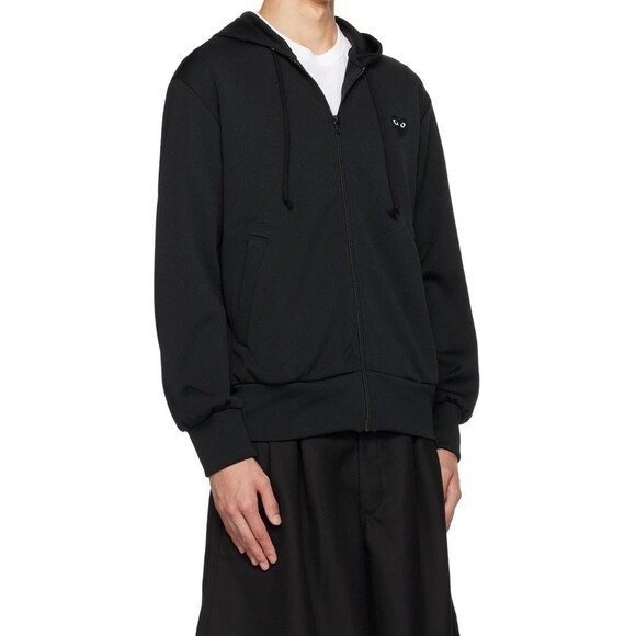 COMME DES GARCONS CDG PLAY BLACK HEART FULL ZIP BACK PRINT HOODIE SIZE XL - Picture 13 of 13